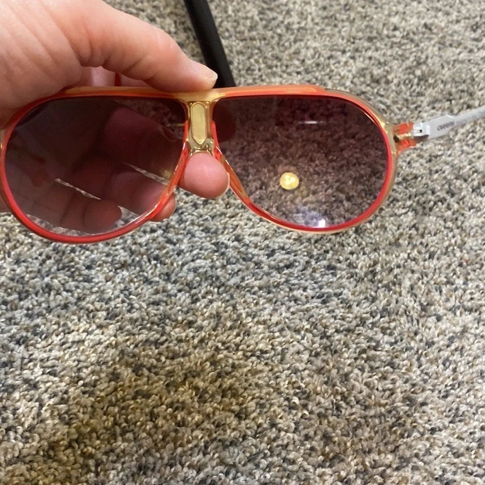 Vintage Carrera "Endurance" Sunglasses - Pink / Crystal / White - Made in Italy - Picture 8 of 10